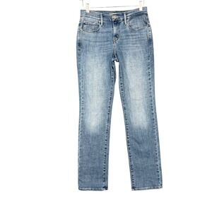 Levis Jeans Womens 4 Blue 505 Straight Leg Medium Wash Denim Cotton Stretch